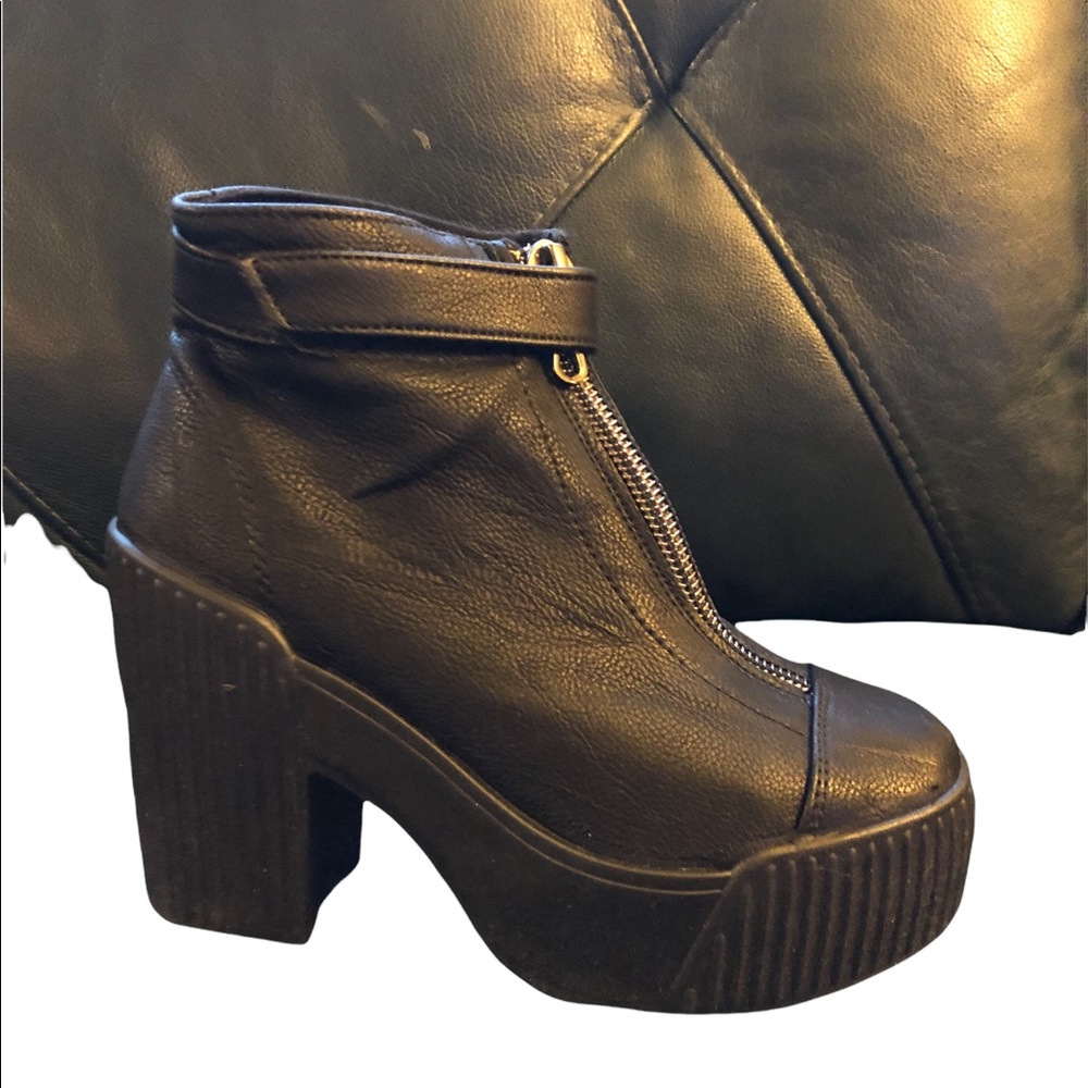 NIB Topshop Zipper High Platform Shoes - Picture 3 of 10